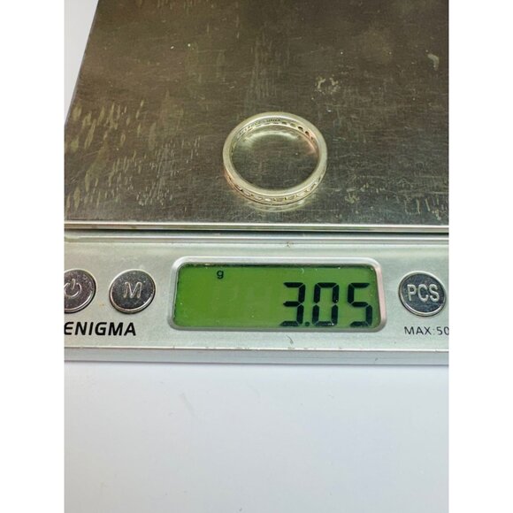 Estate Vintage Sterling Silver 925 CZ Eternity Band Wedding Ring Size 8.75 - Picture 8 of 8